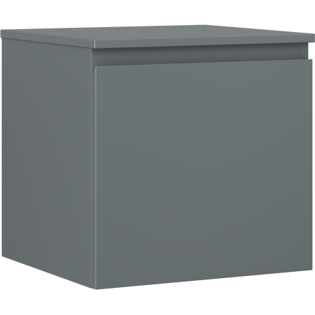 Mexen Orio bathroom cabinet under sink 50 cm with countertop, 1 drawer, matte graphite - 91A10-05047-1-BFC66