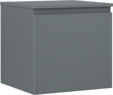 Mexen Orio bathroom vanity cabinet 50 cm with countertop, 1 drawer, matte graphite - 91A10-05047-1-BFC66