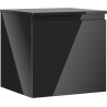 Mexen Orio bathroom under-sink cabinet 50 cm with countertop, 1 drawer, black gloss - 91A10-05047-1-BFC70