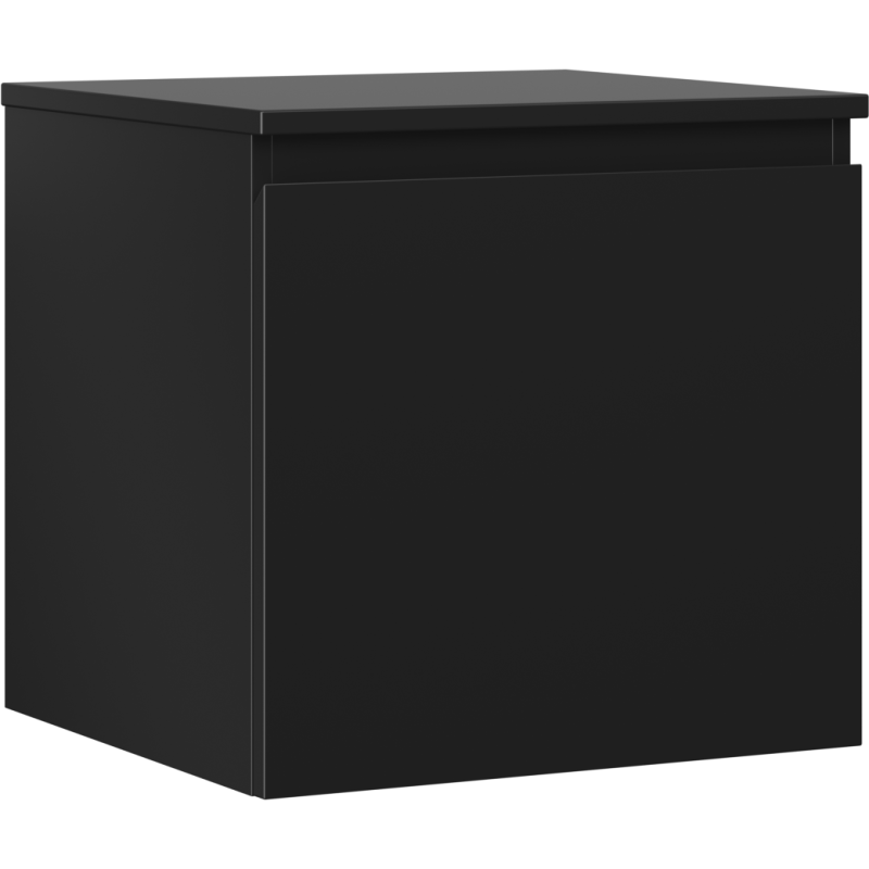 Mexen Orio bathroom cabinet under sink 50 cm with countertop, 1 drawer, black matte - 91A10-05047-1-BFC71