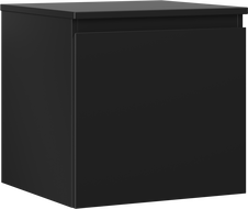 Mexen Orio bathroom vanity unit 50 cm with countertop, 1 drawer, black matte - 91A10-05047-1-BFC71