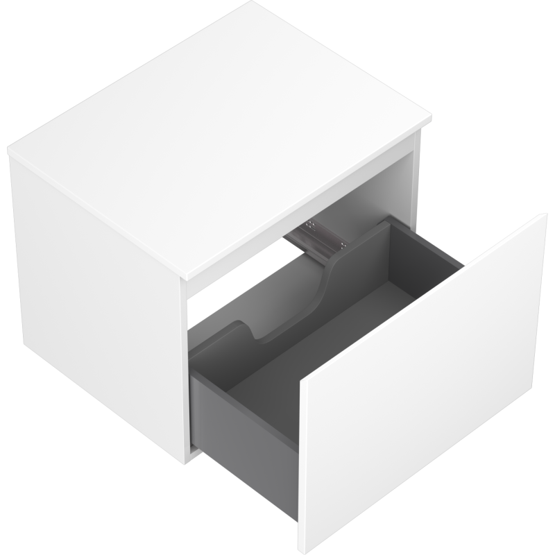 Mexen Orio Bathroom Cabinet for Sink 60 cm with Countertop, 1 Drawer, Matte White - 91A10-06047-1-BFC01