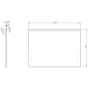 Mexen Orio bathroom cabinet for a washbasin 60 cm with countertop, 1 drawer, matte graphite - 91A10-06047-1-BFC66