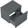 Mexen Orio bathroom cabinet for a washbasin 60 cm with countertop, 1 drawer, matte graphite - 91A10-06047-1-BFC66