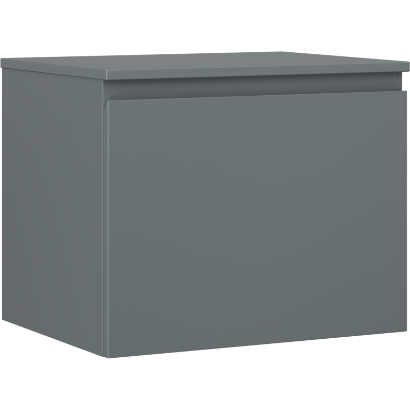 Mexen Orio 60 cm Bathroom Cabinet with Countertop, 1 Drawer, Matte Graphite - 91A10-06047-1-BFC66