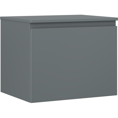 Mexen Orio 60 cm Bathroom Cabinet with Countertop, 1 Drawer, Matte Graphite - 91A10-06047-1-BFC66