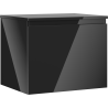 Mexen Orio bathroom cabinet under-sink 60 cm with countertop, 1 drawer, black gloss - 91A10-06047-1-BFC70