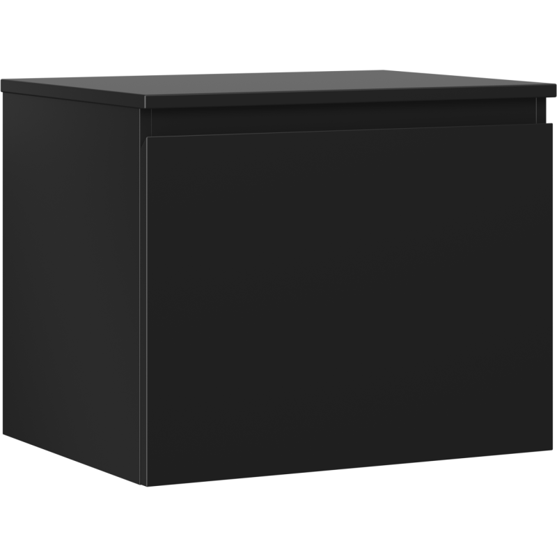 Mexen Orio bathroom cabinet under washbasin 60 cm with countertop, 1 drawer, black matte - 91A10-06047-1-BFC71