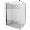 Mexen Kioto Walk-in Shower Wall 120 x 200 cm, Transparent/Frosted 8 mm, Black - 800-120-101-70-35