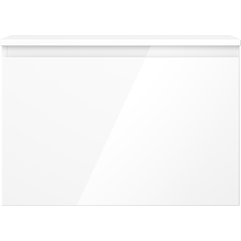 Mexen Orio bathroom cabinet for washbasin 70 cm with countertop, 1 drawer, white gloss - 91A10-07047-1-BFC00