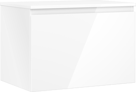 Mexen Orio bathroom cabinet for washbasin 70 cm with countertop, 1 drawer, white gloss - 91A10-07047-1-BFC00