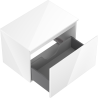 Mexen Orio bathroom cabinet under sink 70 cm with countertop, 1 drawer, white gloss - 91A10-07047-1-BFC00