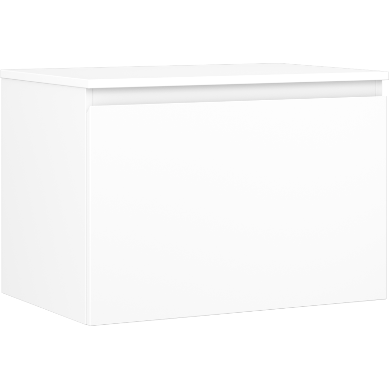 Mexen Orio bathroom cabinet under sink 70 cm with countertop, 1 drawer, white matte - 91A10-07047-1-BFC01