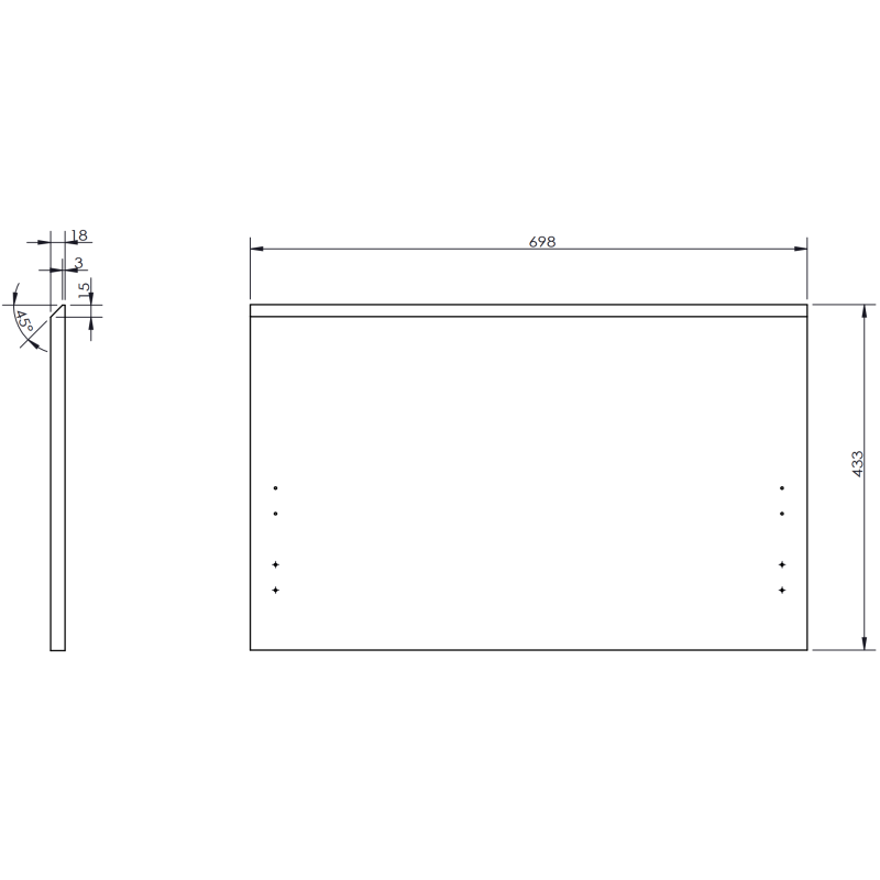 Mexen Orio bathroom cabinet for washbasin 70 cm with countertop, 1 drawer, grey matt - 91A10-07047-1-BFC62