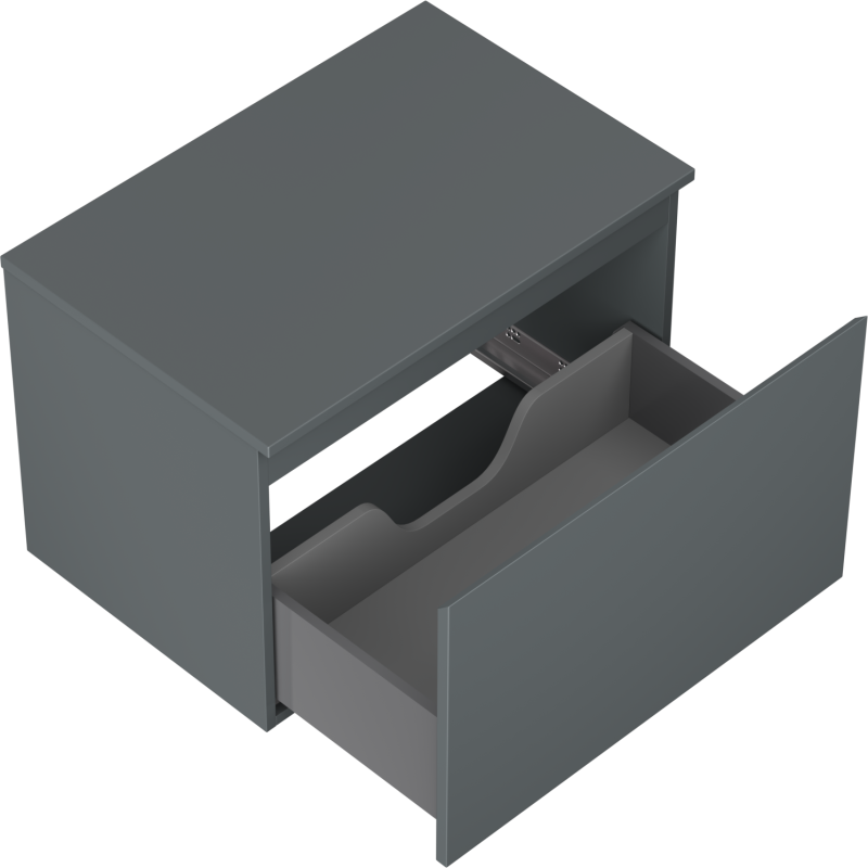 Mexen Orio bathroom cabinet under washbasin 70 cm with countertop, 1 drawer, matte graphite - 91A10-07047-1-BFC66