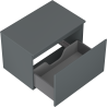 Mexen Orio bathroom cabinet under-sink 70 cm with countertop, 1 drawer, matte graphite - 91A10-07047-1-BFC66