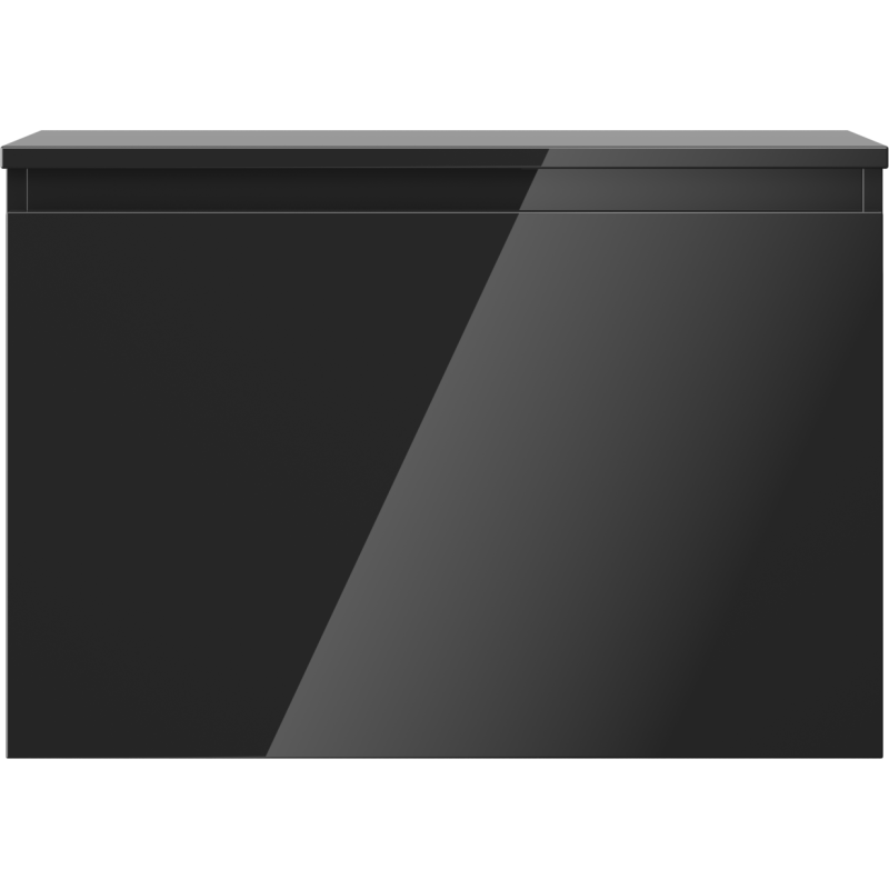 Mexen Orio bathroom cabinet for washbasin 70 cm with countertop, 1 drawer, black gloss - 91A10-07047-1-BFC70