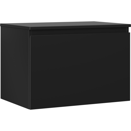Mexen Orio bathroom cabinet under sink 70 cm with countertop, 1 drawer, black matte - 91A10-07047-1-BFC71