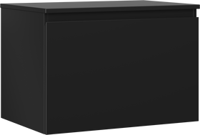 Mexen Orio bathroom cabinet under sink 70 cm with countertop, 1 drawer, black matte - 91A10-07047-1-BFC71