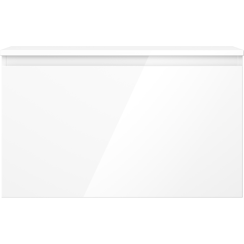 Mexen Orio bathroom cabinet under washbasin 80 cm with countertop, 1 drawer, white gloss - 91A10-08047-1-BFC00