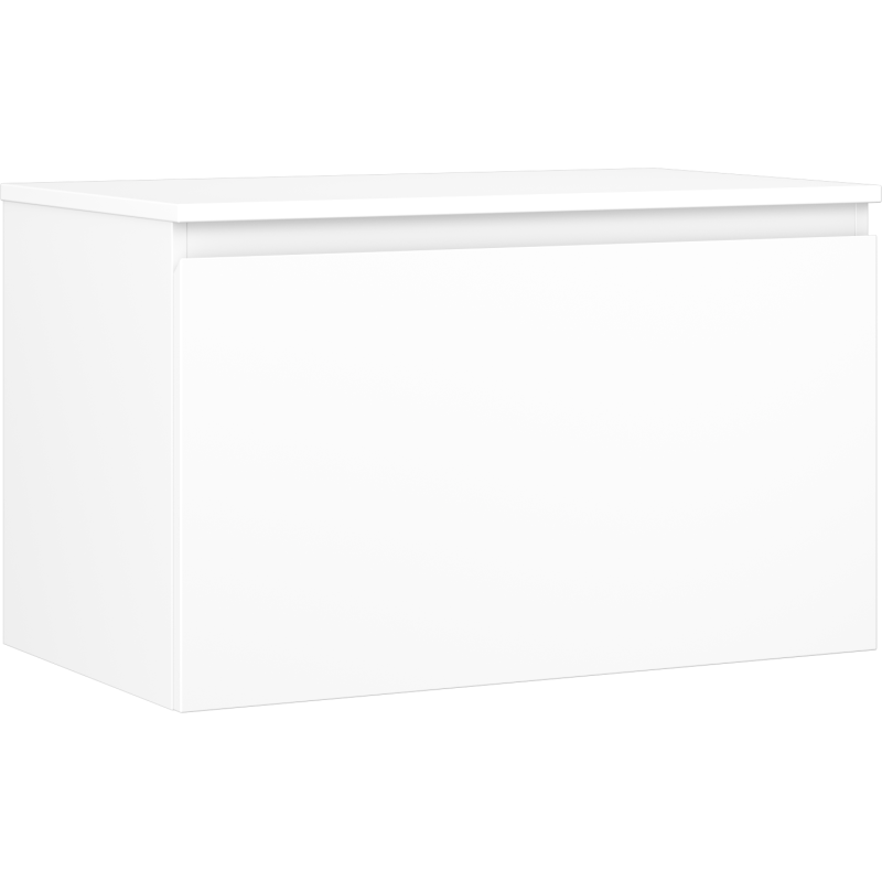 Mexen Orio bathroom cabinet for washbasin 80 cm with countertop, 1 drawer, matte white - 91A10-08047-1-BFC01
