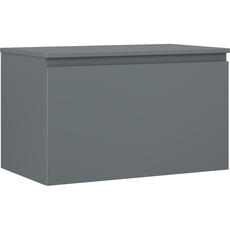 Mexen Orio bathroom cabinet under-sink 80 cm with countertop, 1 drawer, matte graphite - 91A10-08047-1-BFC66