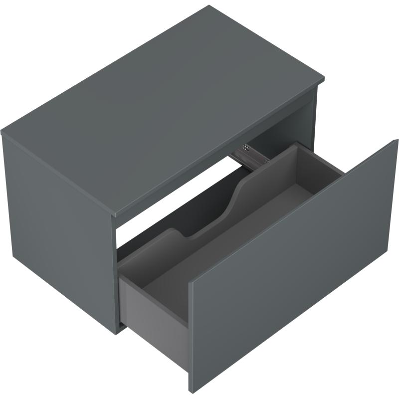 Mexen Orio bathroom cabinet 80 cm with countertop, 1 drawer, matte graphite - 91A10-08047-1-BFC66