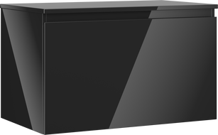 Mexen Orio bathroom cabinet under-sink 80 cm with countertop, 1 drawer, black gloss - 91A10-08047-1-BFC70