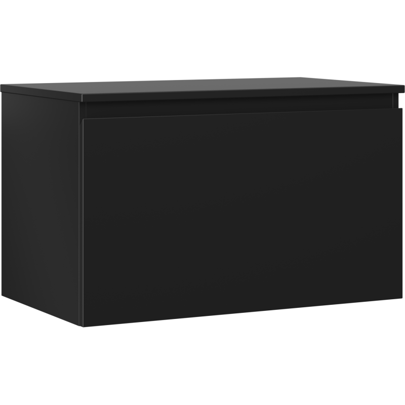 Mexen Orio bathroom cabinet under-sink 80 cm with countertop, 1 drawer, black matte - 91A10-08047-1-BFC71