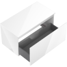 Mexen Orio bathroom cabinet with countertop 90 cm, 1 drawer, white gloss - 91A10-09047-1-BFC00
