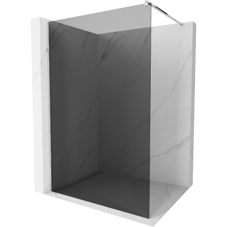Mexen Kioto Walk-in Shower Wall 110 x 200 cm, Graphite 8 mm, Chrome - 800-110-101-01-40