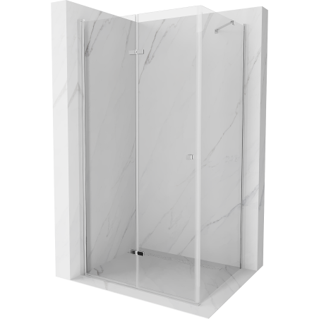 Mexen Lima 75 x 100 cm folding shower enclosure, transparent, chrome - 856-075-100-01-00
