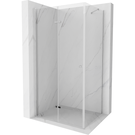 Mexen Lima Foldable Shower Enclosure 75 x 100 cm, Transparent, Chrome - 856-075-100-01-00