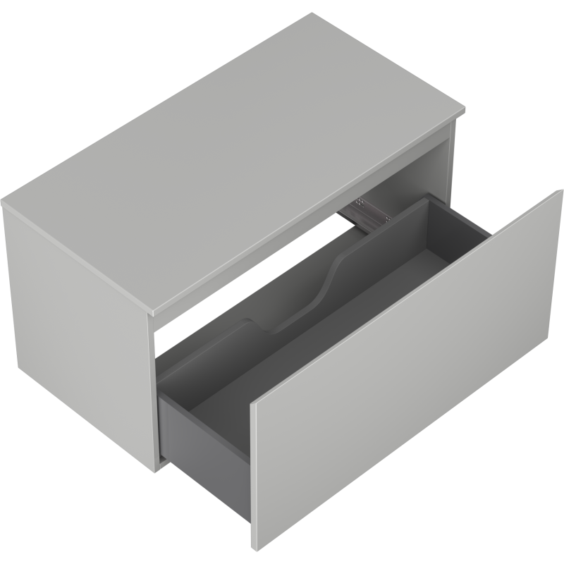 Mexen Orio bathroom cabinet under sink 90 cm with countertop, 1 drawer, grey matt - 91A10-09047-1-BFC62