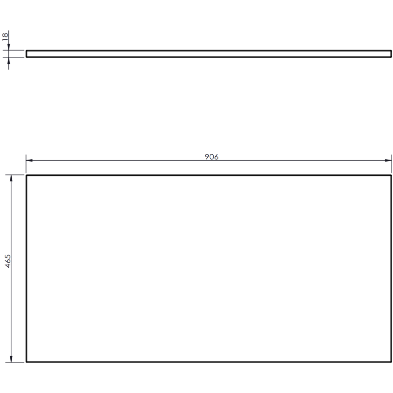 Mexen Orio 90 cm Bathroom Cabinet with Worktop, 1 Drawer, Matte Graphite - 91A10-09047-1-BFC66