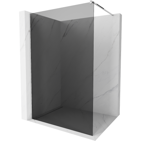 Mexen Kioto Walk-in Shower Wall 120 x 200 cm, Graphite 8 mm, Chrome - 800-120-101-01-40