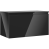 Mexen Orio bathroom cabinet under sink 90 cm with countertop, 1 drawer, black gloss - 91A10-09047-1-BFC70