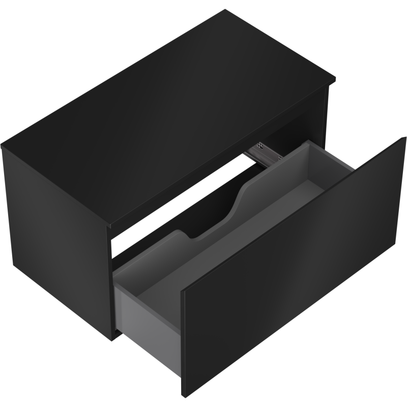 Mexen Orio bathroom cabinet under the sink 90 cm with countertop, 1 drawer, black matte - 91A10-09047-1-BFC71