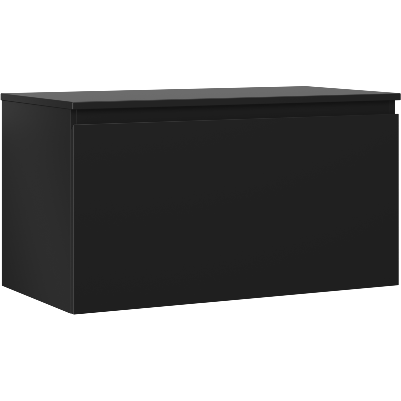 Mexen Orio bathroom cabinet for washbasin 90 cm with countertop, 1 drawer, matte black - 91A10-09047-1-BFC71
