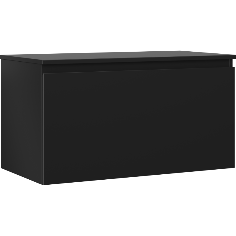 Mexen Orio bathroom cabinet under the sink 90 cm with countertop, 1 drawer, black matte - 91A10-09047-1-BFC71