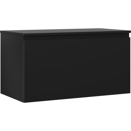 Mexen Orio bathroom cabinet under the sink 90 cm with countertop, 1 drawer, black matte - 91A10-09047-1-BFC71