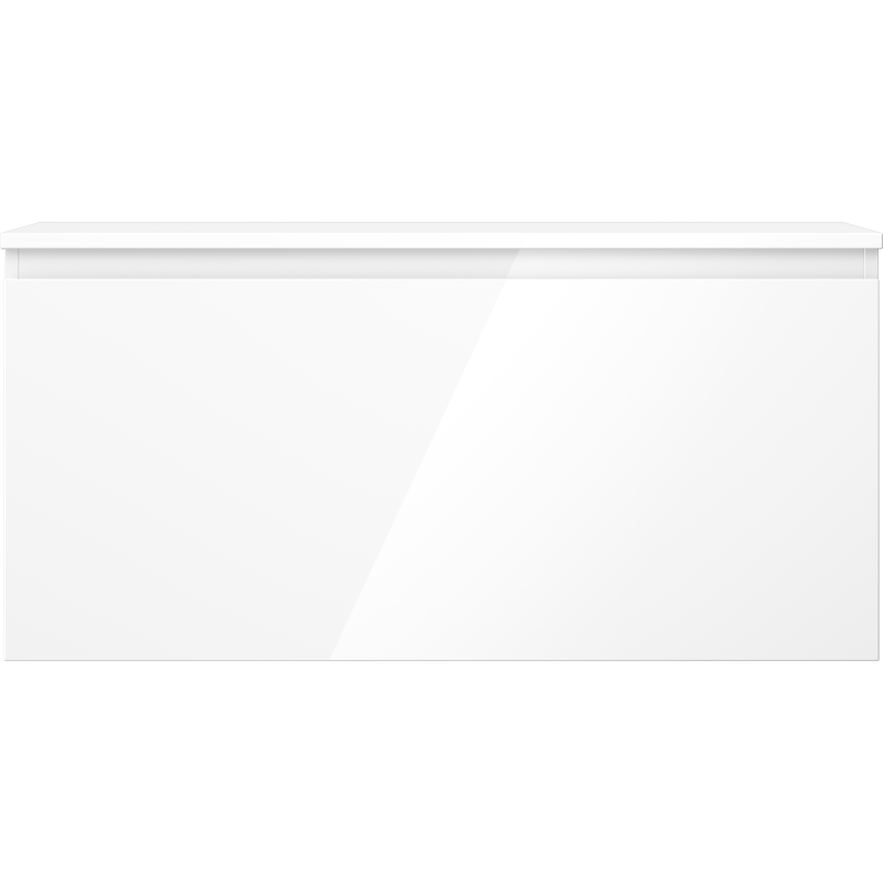 Mexen Orio bathroom cabinet 100 cm with countertop, 1 drawer, white gloss - 91A10-10047-1-BFC00