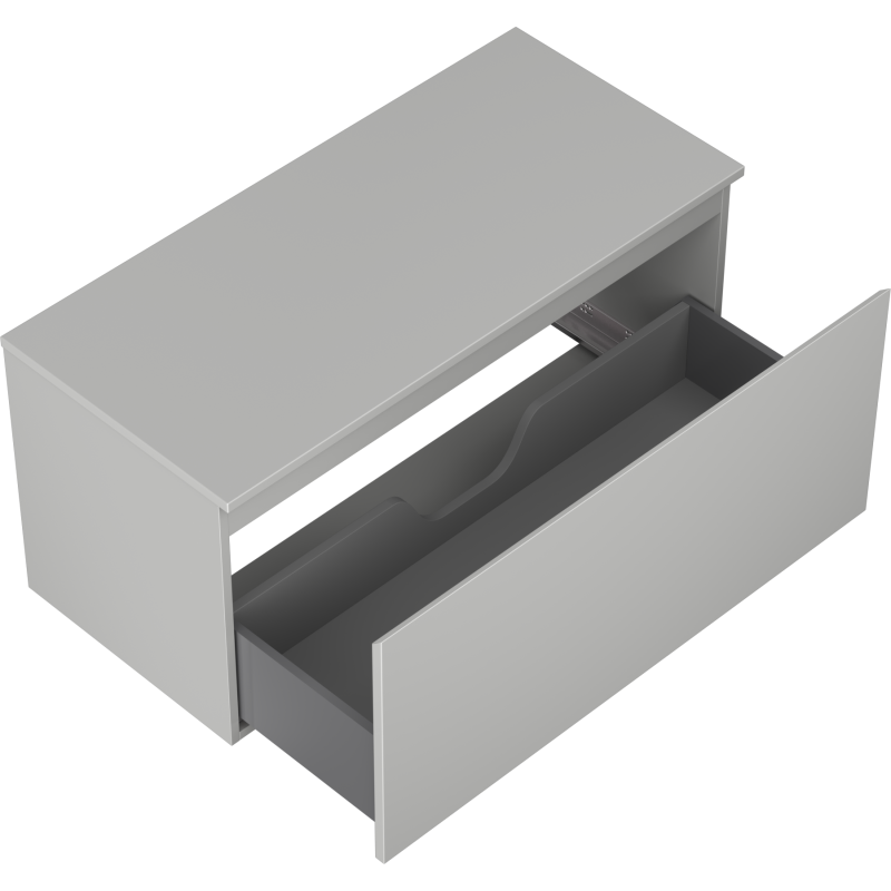 Mexen Orio 100 cm Bathroom Cabinet with Countertop, 1 Drawer, Grey Matte - 91A10-10047-1-BFC62