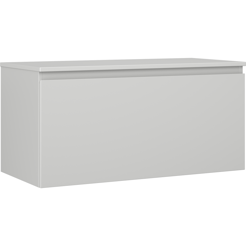 Mexen Orio 100 cm Bathroom Cabinet with Countertop, 1 Drawer, Grey Matte - 91A10-10047-1-BFC62