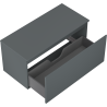 Mexen Orio bathroom cabinet under washbasin 100 cm with countertop, 1 drawer, matte graphite - 91A10-10047-1-BFC66