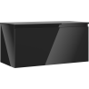 Mexen Orio 100 cm Bathroom Cabinet with Countertop, 1 Drawer, Black Gloss - 91A10-10047-1-BFC70