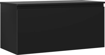 Mexen Orio 100 cm Under-Sink Bathroom Cabinet with Countertop, 1 Drawer, Matte Black - 91A10-10047-1-BFC71