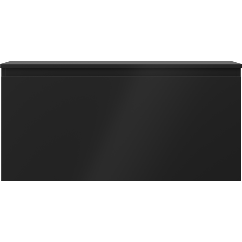 Mexen Orio 100 cm Under-Sink Bathroom Cabinet with Countertop, 1 Drawer, Matte Black - 91A10-10047-1-BFC71