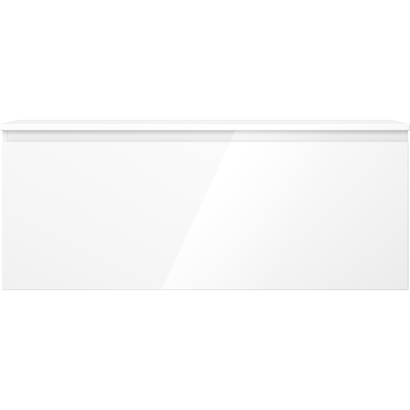 Mexen Orio bathroom cabinet under the sink 120 cm with countertop, 1 drawer, white gloss - 91A10-12047-1-BFC00