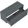 Mexen Orio bathroom vanity 120 cm with countertop, 1 drawer, matte graphite - 91A10-12047-1-BFC66